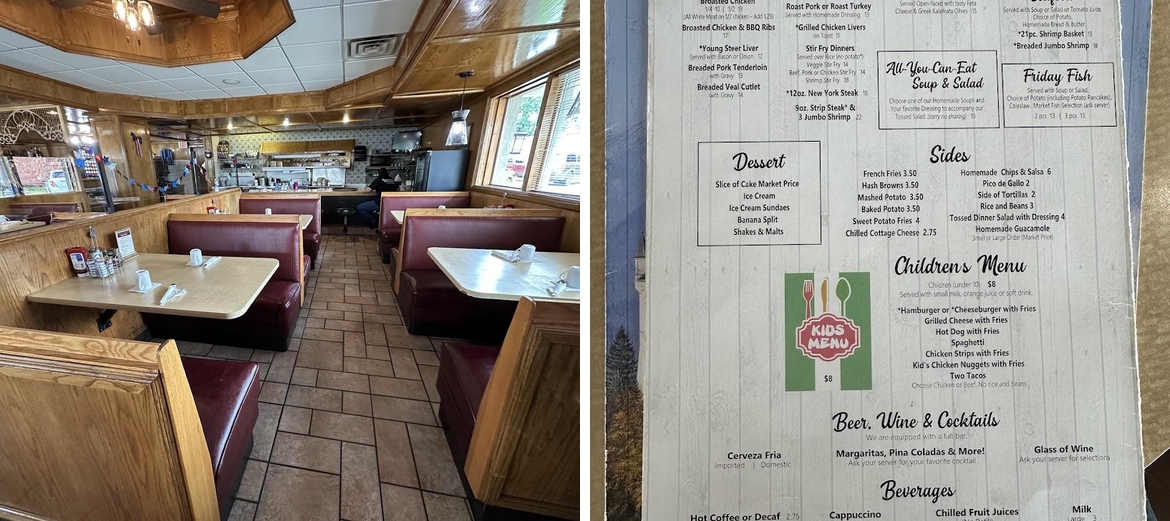 Castlewood Restaurant Menu