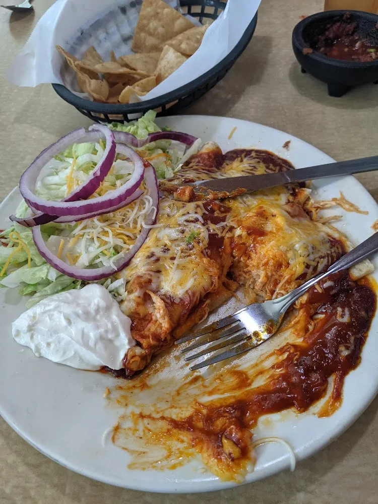 Enchiladas with Red Sauce