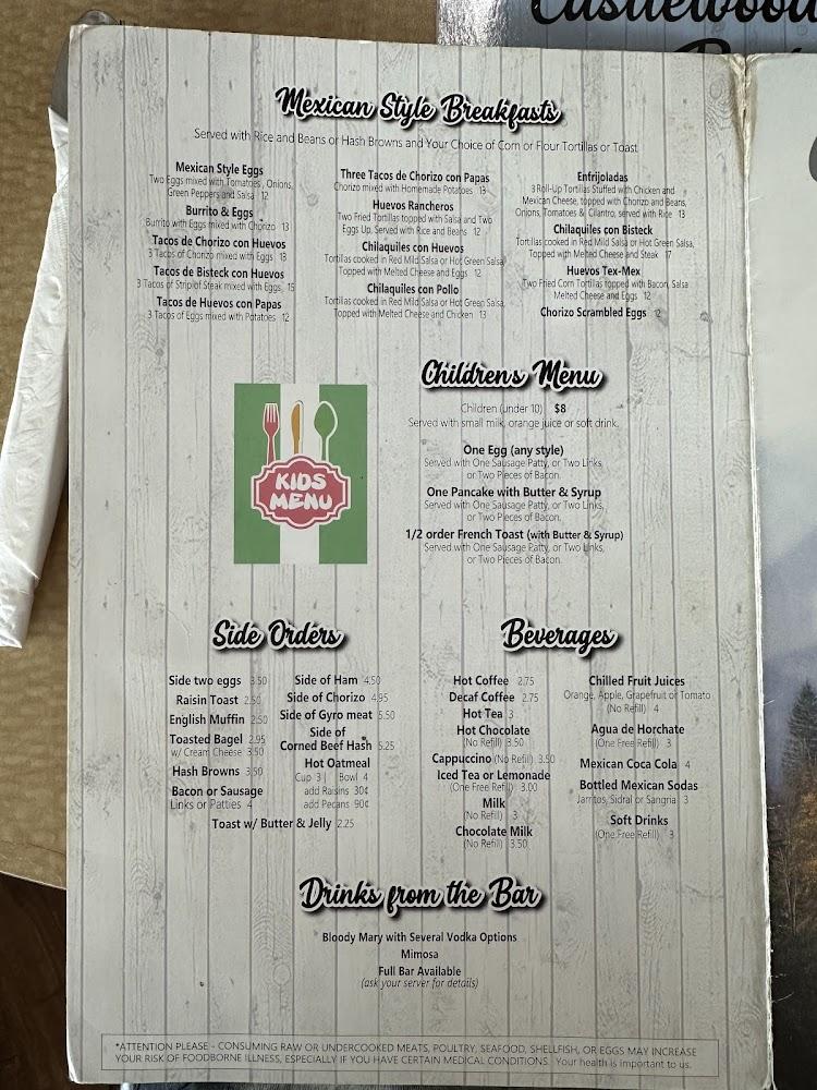 Castlewood Restaurant Menu image 4